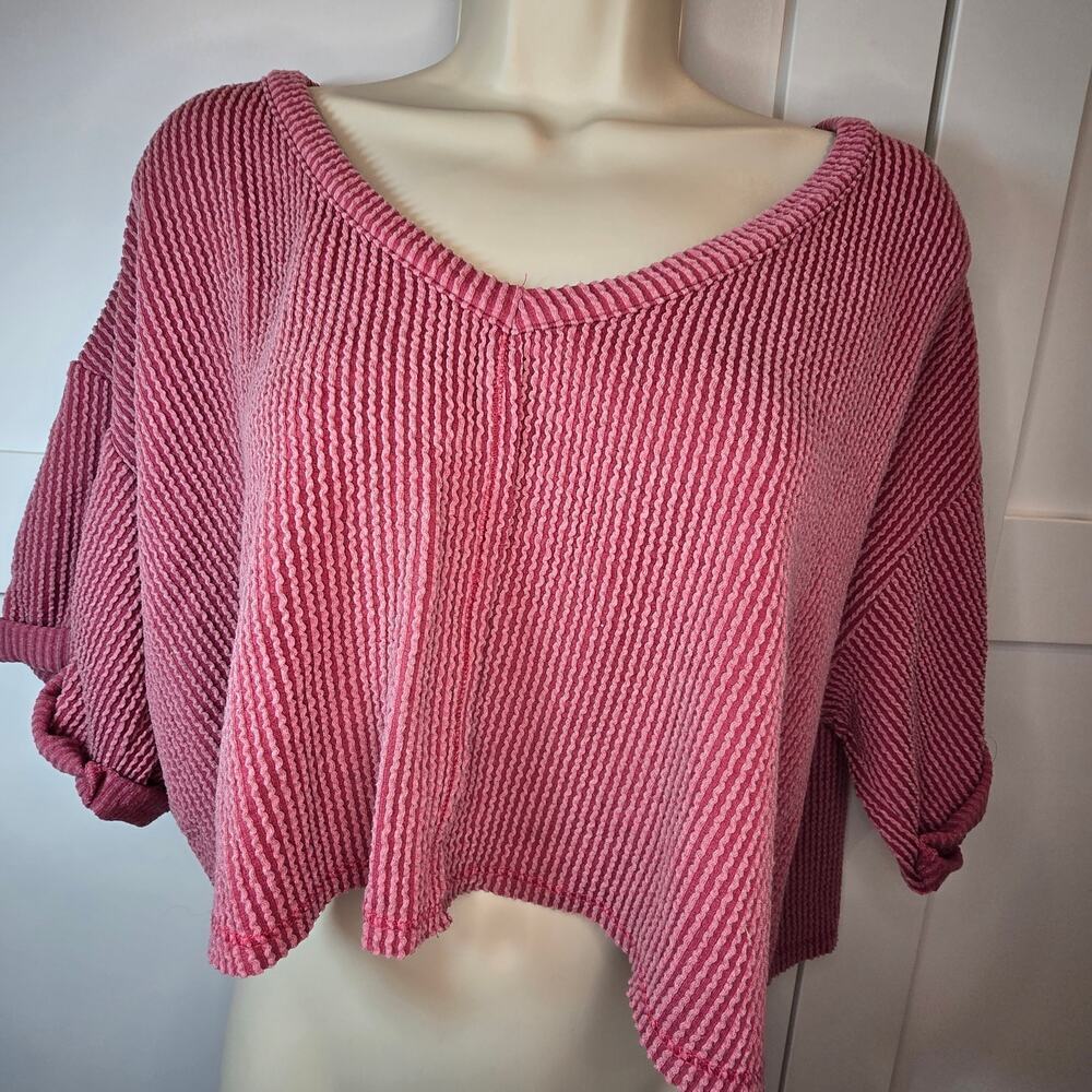 Altar'd State Ada ribbed boxy tee